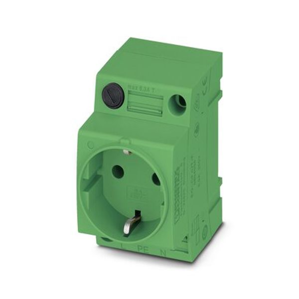 Socket outlet for distribution board Phoenix Contact EO-CF/UT/F/GN 250V 16A AC image 1