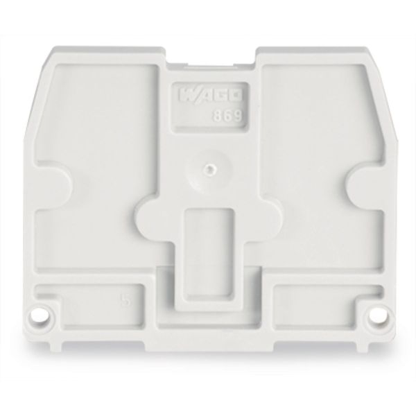End plate for terminal blocks with snap-in mounting foot 2.5 mm thick image 2