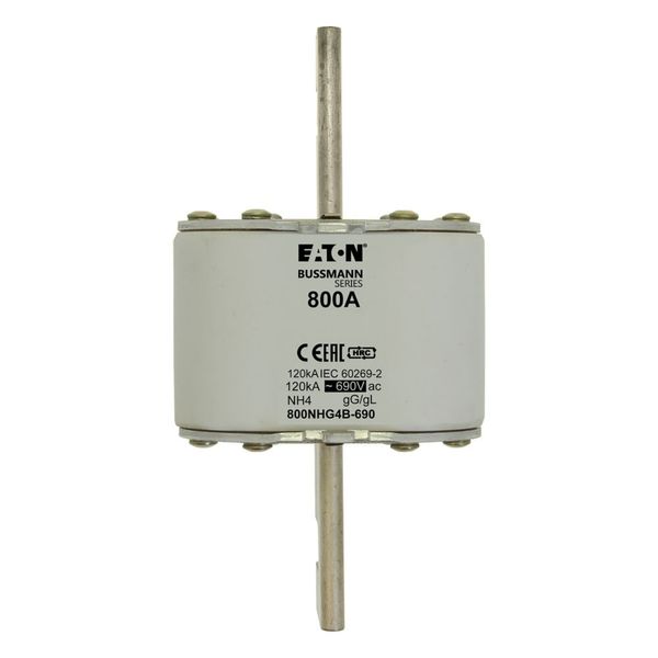Fuse-link, LV, 800 A, AC 690 V, NH4, gL/gG, IEC, single indicator, live gripping lugs image 13
