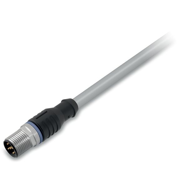 Power cable M12A plug straight 4-pole image 2