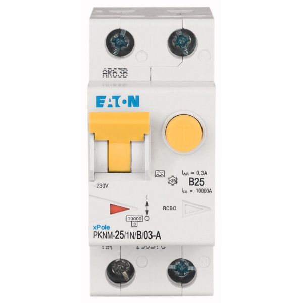 RCD/MCB combination, 25 A, 300 mA, MCB trip characteristic: B, 1p+N, RCD trip characteristic: A image 2