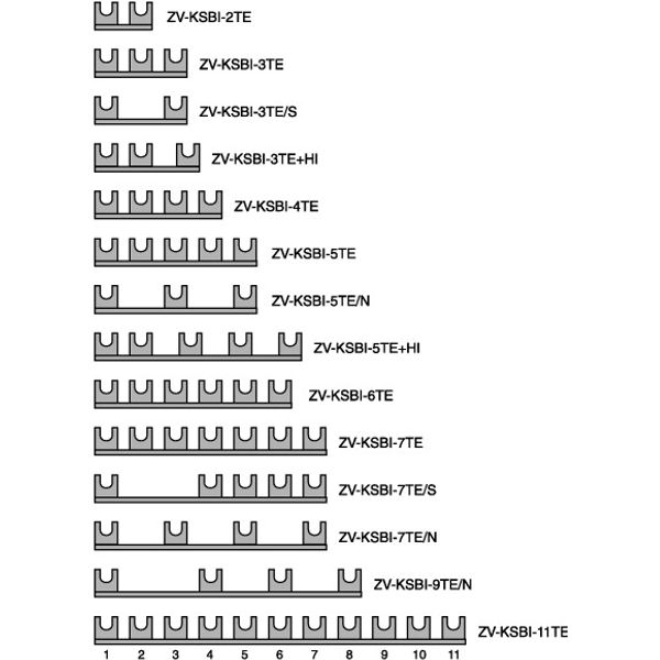 Phase busbar, 2-phases, 16qmm, fork connector, 2 SU image 1