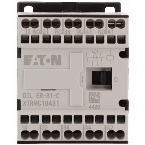 Contactor relay, 24 V DC, N/O = Normally open: 3 N/O, N/C = Normally closed: 1 NC, Spring-loaded terminals, DC operation image 2