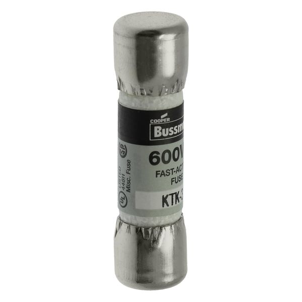 Fuse-link, low voltage, 3 A, AC 600 V, 10 x 38 mm, supplemental, UL, CSA, fast-acting image 6
