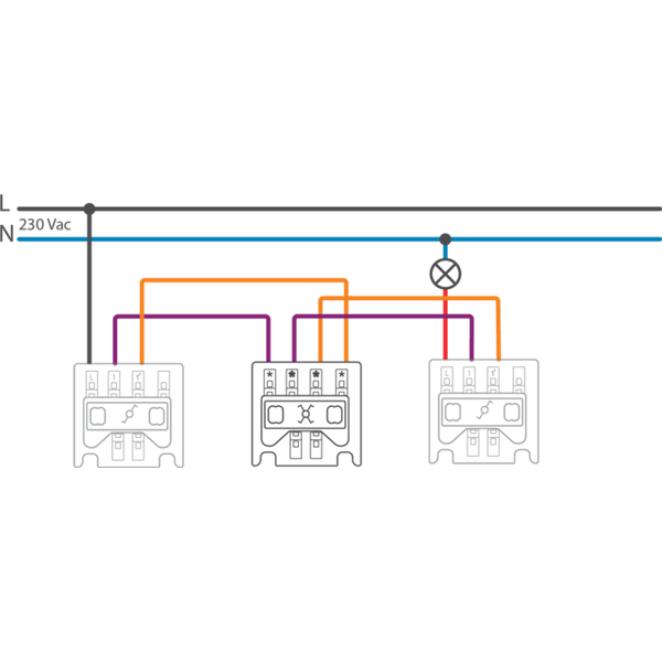 Splashproof intermediate switch 10 AX/250 Vac with plug-in terminals, image 2