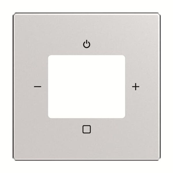 8252-83-101-500 Cover plate with legend Radio 0 gang aluminium silver - 63x63 image 1