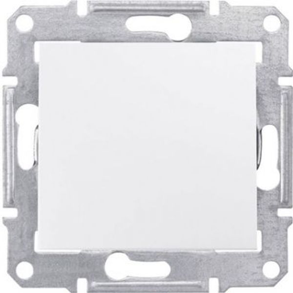 Sedna - 1pole switch - 10AX without frame white image 1