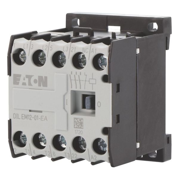 Contactor, 24 V DC, 3 pole, 380 V 400 V, 5.5 kW, Contacts N/C = Normally closed= 1 NC, Screw terminals, DC operation image 2