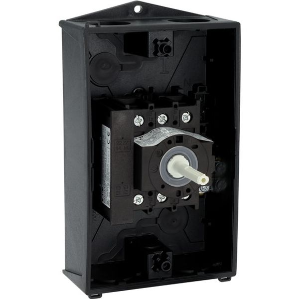 Safety switch, P1, 25 A, 3 pole, 1 N/O, 1 N/C, STOP function, With black rotary handle and locking ring, Lockable in position 0 with cover interlock, image 12
