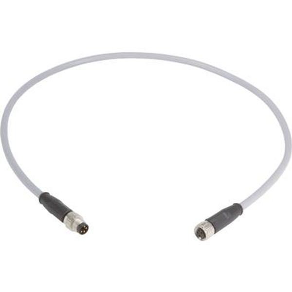 M8 Cable Assembly 4P str/f str/m 4M PVC image 1