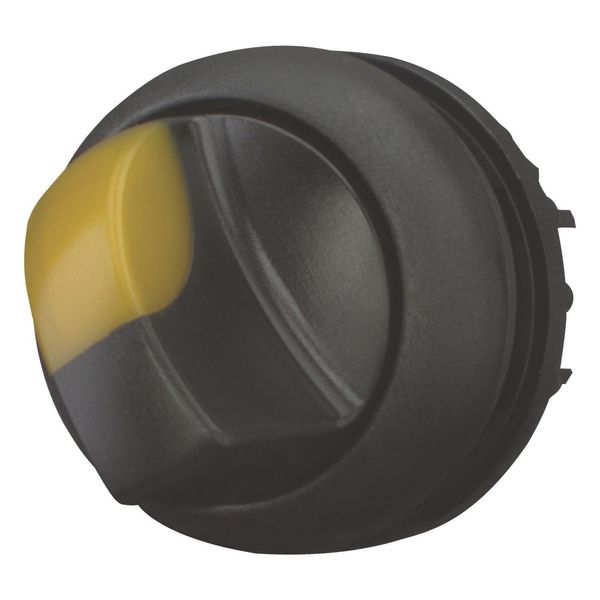 Illuminated selector switch actuator, RMQ-Titan, With thumb-grip, maintained, 2 positions (V position), yellow, Bezel: black image 5