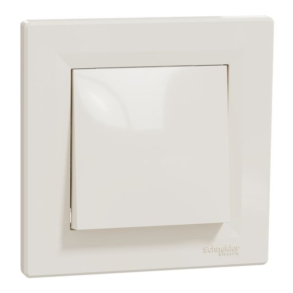 Asfora - 1pole 2way switch -10AX screwless, cream image 2