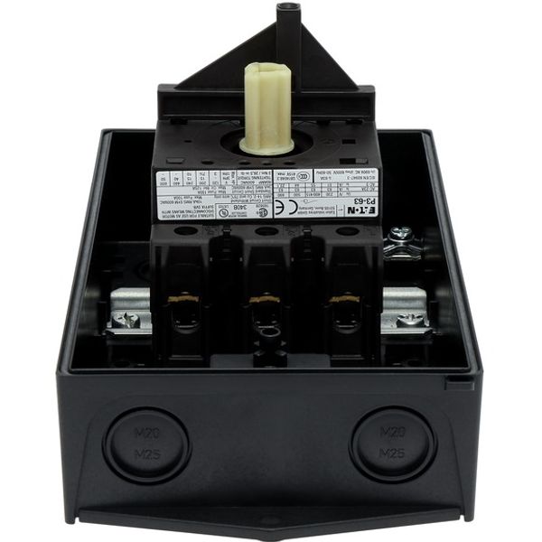 On-Off switch, P3, 63 A, surface mounting, 3 pole, STOP function, With image 5