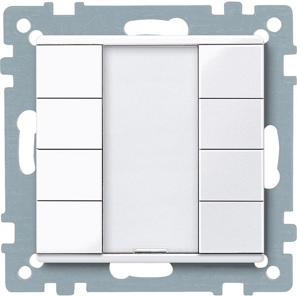 Button 4-fold plus, active white glossy, system M image 1