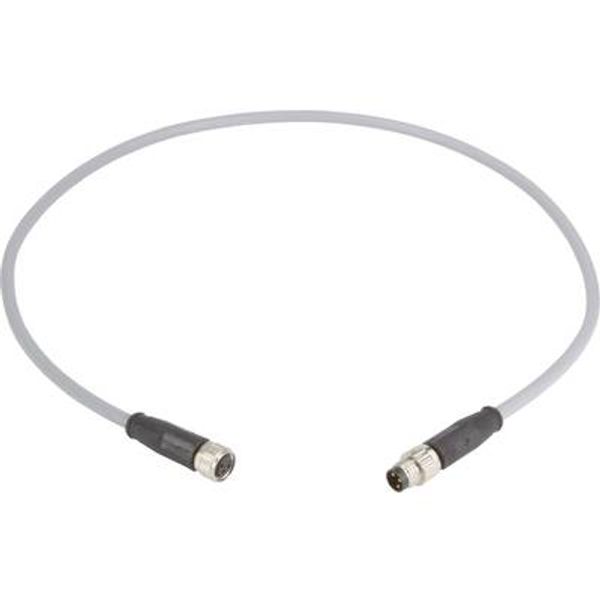 M8 Cable Assembly 3-poles st/st f/m 0,5m image 1