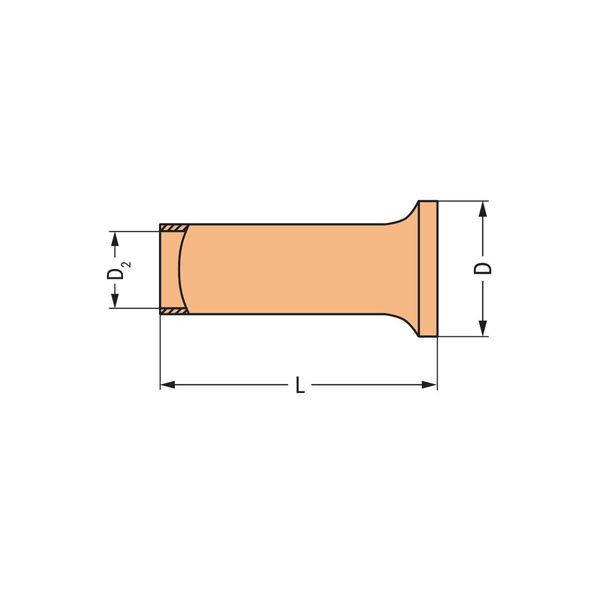 Ferrule Sleeve for 35 mm² / AWG 2 uninsulated silver-colored image 3