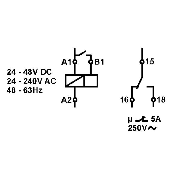 Timer singlefunctionOFF-delay AMPARO,24VAC/DC, 230VAC,1CO,5A image 9