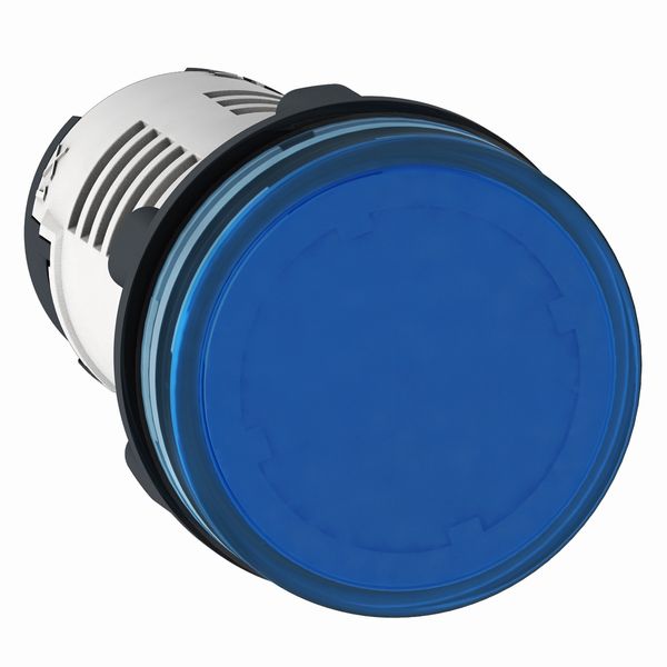 Harmony XB7, Monolithic pilot light, plastic, blue, Ø22, integral LED, 24 V AC/DC image 1