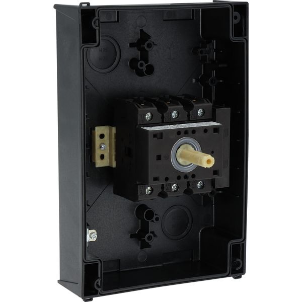 Main switch, P3, 63 A, surface mounting, 3 pole, 1 N/O, 1 N/C, STOP function, With black rotary handle and locking ring, Lockable in the 0 (Off) posit image 34