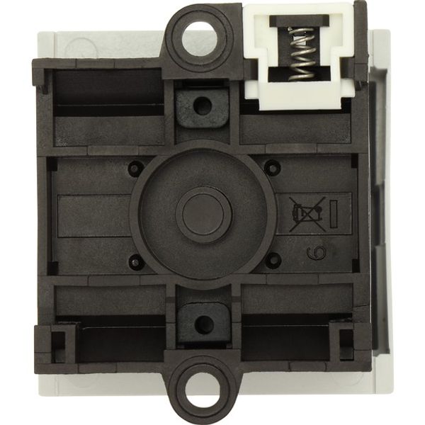 On-Off switch, T0, 20 A, service distribution board mounting, 4 contact unit(s), 8-pole, with black thumb grip and front plate image 2