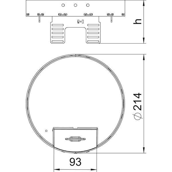 RKSRN2UZD3R4VS25 Round cassette with cord outlet ¨215mm image 2