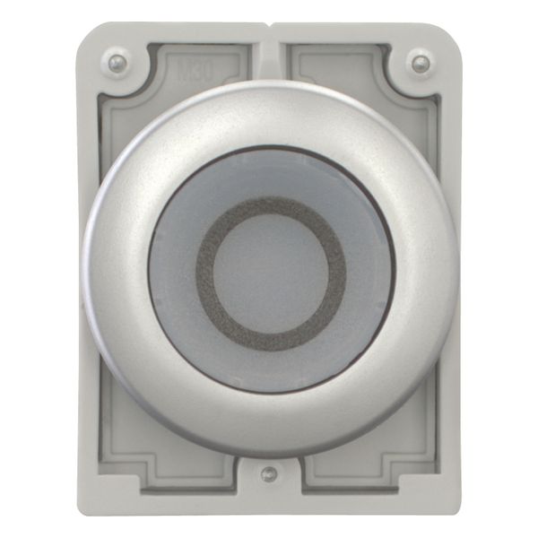 Illuminated pushbutton actuator, RMQ-Titan, Flat, maintained, White, inscribed 0, Metal bezel image 5