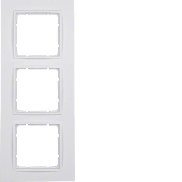 Frame 3gang, B.7, p. white, matt, plastic image 1
