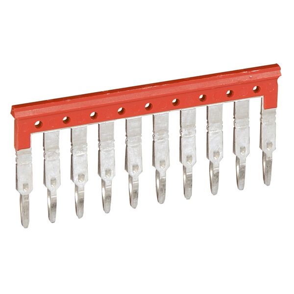 Bridging combs Viking 3 - equipotential - for 10 blocks with 6 mm pitch - red image 1