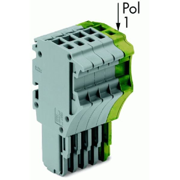 1-conductor female connector Push-in CAGE CLAMP® 1.5 mm² gray, green-y image 3