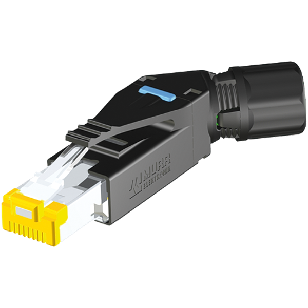 RJ45 professional male 45° 8 pol. shielded Gigabit image 1