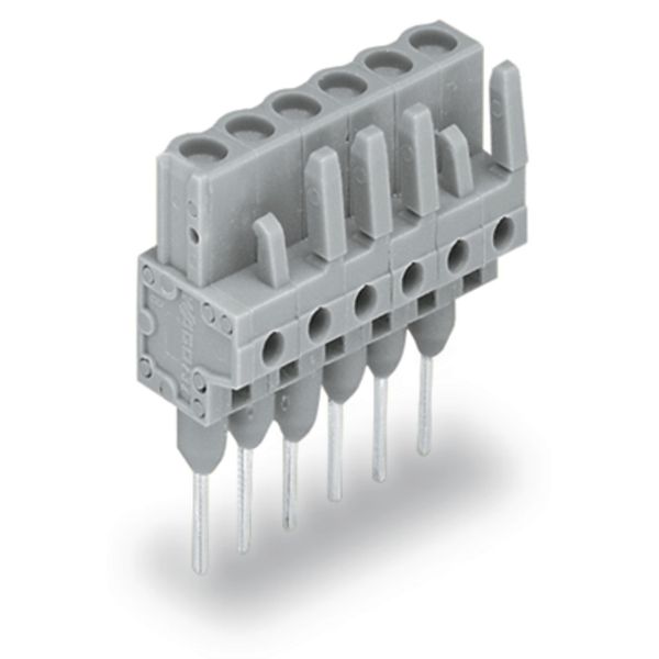 Female connector for rail-mount terminal blocks 0.6 x 1 mm pins straig image 1