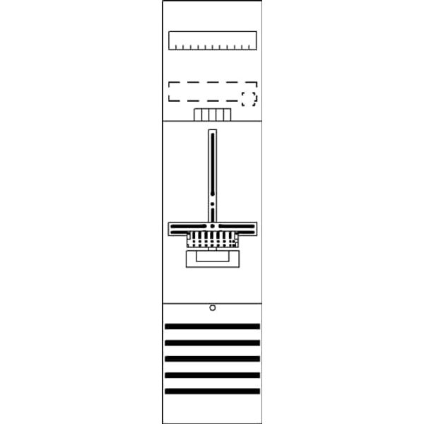 DF17P1 Meter panel, Field width: 1, Rows: 0, 1050 mm x 250 mm x 160 mm, IP2XC image 13