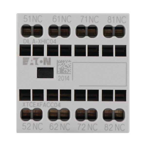 Auxiliary contact module, 4 pole, Ith= 16 A, 4 NC, Front fixing, Spring-loaded terminals, DILA, DILM7 - DILM38 image 7