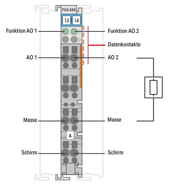 2-channel analog output 0 ... 10 VDC light gray image 4