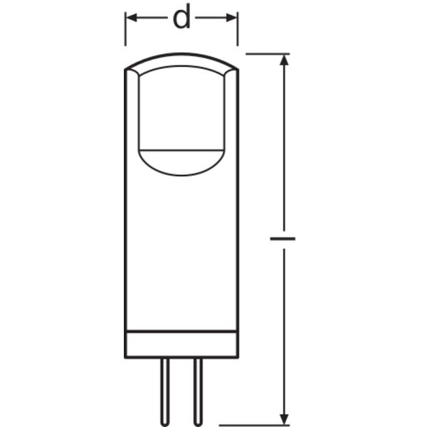 LED PIN 12 V 1.8W 827 Clear G4 image 5