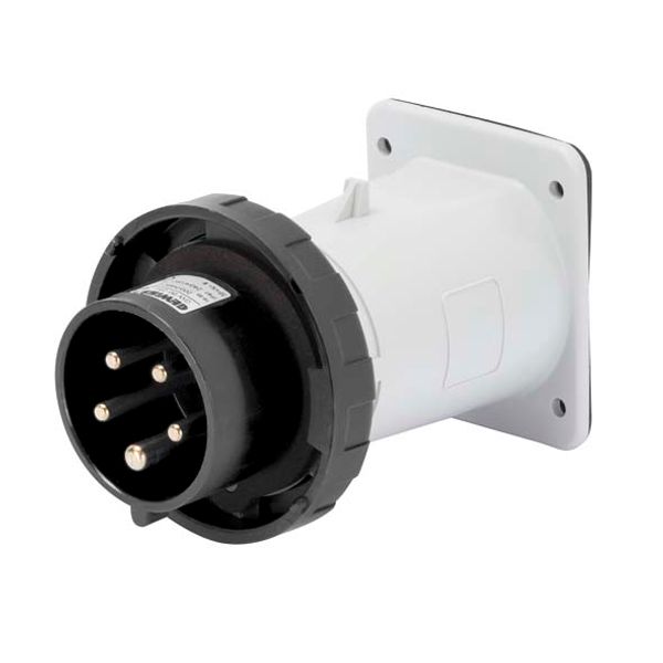 STRAIGHT FLUSH MOUNTING INLET - IP67 - 3P+E 32A 480-500V 50/60HZ - BLACK - 7H - SCREW WIRING image 2