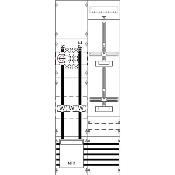 KA4251 Measurement and metering transformer board, Field width: 2, Rows: 0, 1350 mm x 500 mm x 160 mm, IP2XC image 5