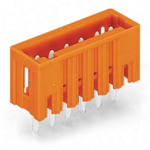 THT male header 1.0 x 1.0 mm solder pin straight orange image 1
