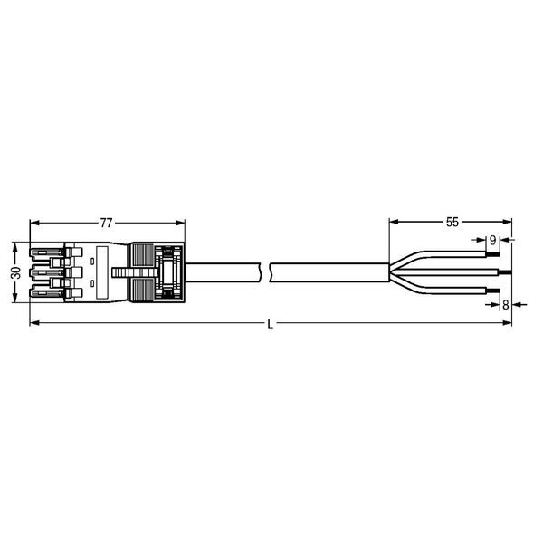 pre-assembled connecting cable;Eca;Plug/open-ended;black/brown image 3