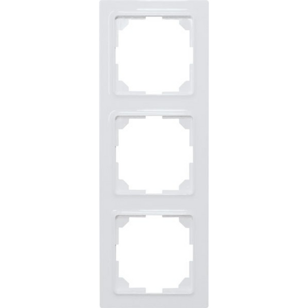 Triple universal frames in E-Design55, polar white glossy image 1