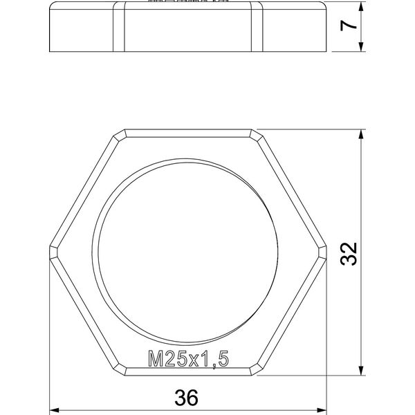 116 M25 SW PA Locknut  M25 image 2