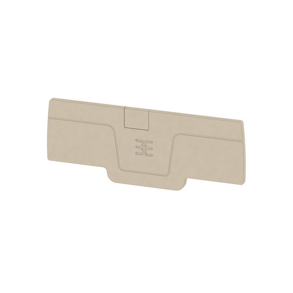 End plate (terminals), 75.55 mm x 2.1 mm, dark beige image 1