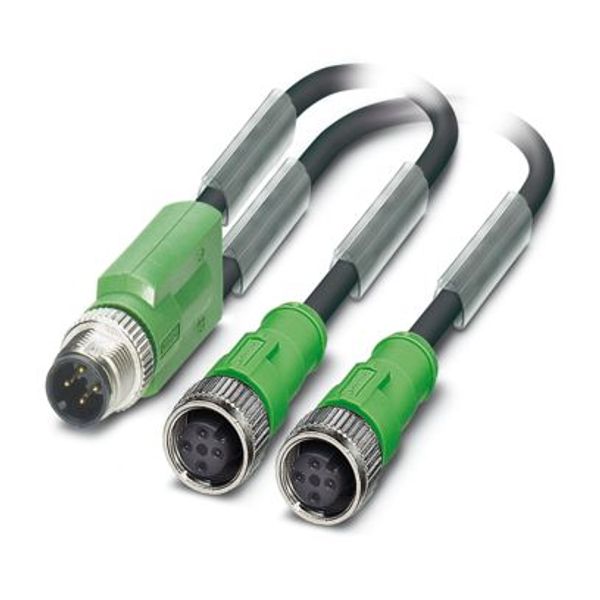 SAC-4P-M12Y/2X 3,0-PUR/M12FSVP - Sensor/actuator cable image 1