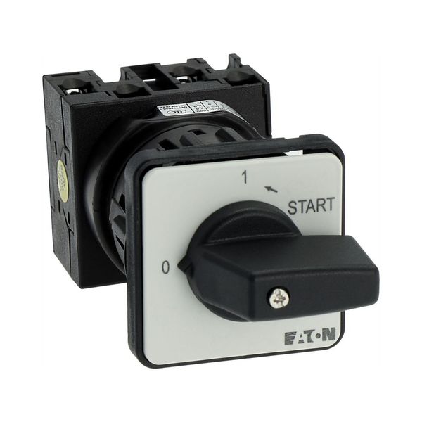 ON-OFF button, T0, 20 A, center mounting, 2 contact unit(s), Contacts: 4, Spring-return in START position, 90 °, maintained, With 0 (Off) position, Wi image 31