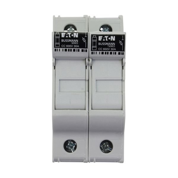 Fuse-holder, LV, 30 A, AC 600 V, 10 x 38 mm, CC, 2P, UL, DIN rail mount image 42