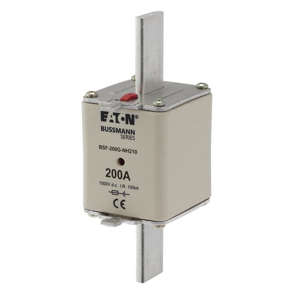 Fuse-link, high speed, 200 A, DC 1000 V, NH2, 54 x 61 x 150 mm, gBat, IEC, blade connection image 7