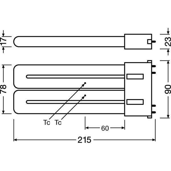 OSRAM DULUX® F LED EM & AC MAINS 18 W/3000 K 200 mm image 3