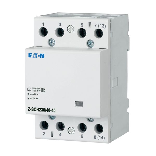 Installation contactor, 230VAC/50Hz, 4N/O, 40A, 3HP image 5