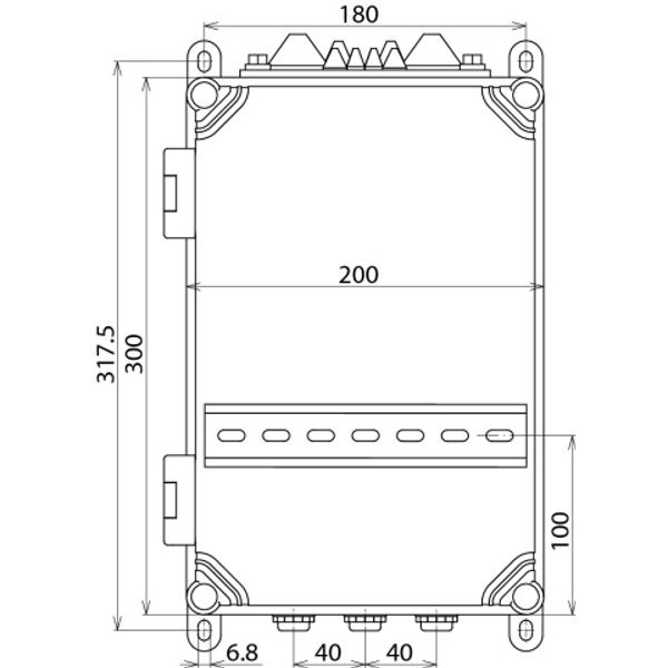 Surface mountable insulating enclosure IP 54 f. DIN rail mounted dev.  image 2