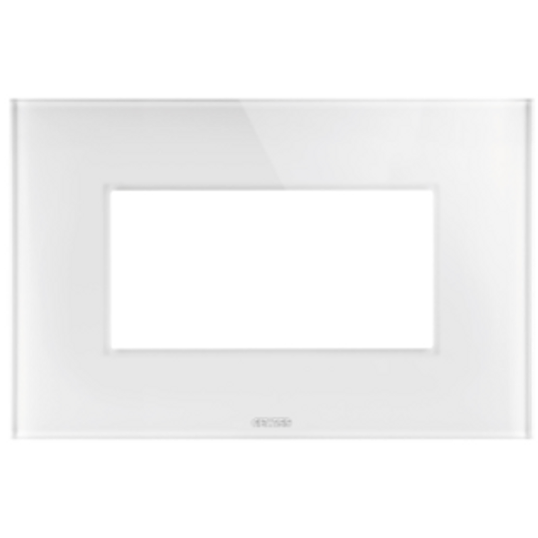 PLACCA ICE - IN GLASS - 4 MODULES - WHITE - CHORUSMART image 1